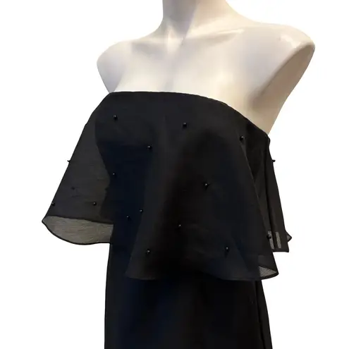 Keepsake the Label Call Me Strapless Black Midi Dress, Sz M Size M