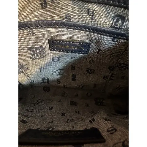 Brooks Brothers Genuine Leather Crossbody Bag Navy | Rare Style