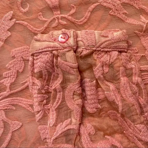 Sundance Silk Coral Sheath Dress with Long Sleeves.