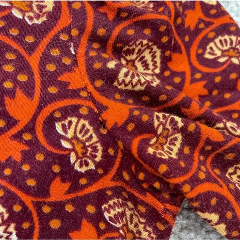 Vintage Mister Robert Paisley Patchwork Maxi Dress Long Sleeve Boho Chic Medium Red