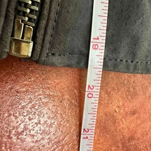 C&C California Leather Biker Epaulet Jacket Size XS Gray