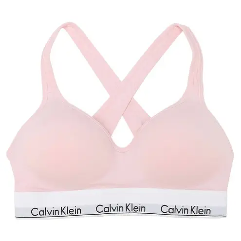 Calvin Klein  Modern Cotton Padded Bralette w/ Molded Cups, Pink, Size S
