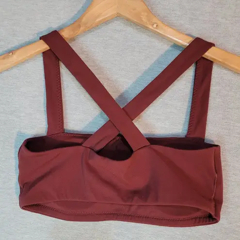 Aerie Offline by  Bra Women Small Lounge Maroon Cross Straps Soft Removable Cups