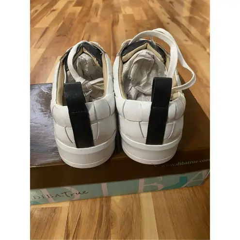 Diba True Yuliana Black White Leather Sneaker Size 8.5 New With Box