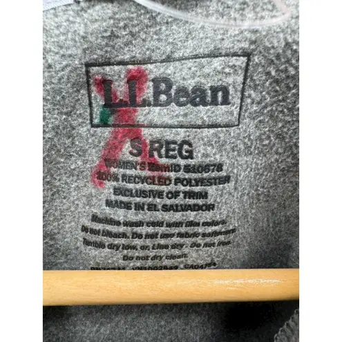 LL Bean Women's Gray Fleece Full Zip Jacket Pocket Size Small Regular