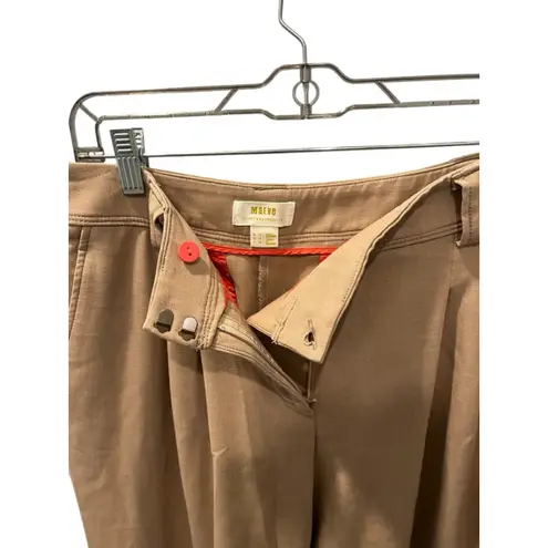 Maeve Anthropologie Wide Leg Beige Slacks Pants Size 12 Business Casual Women's