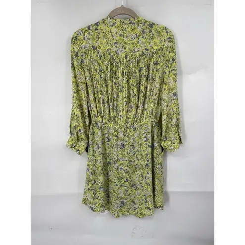 Maeve Anthropologie Floral Galen Mini Dress Women Small Yellow Bohemian Prairie