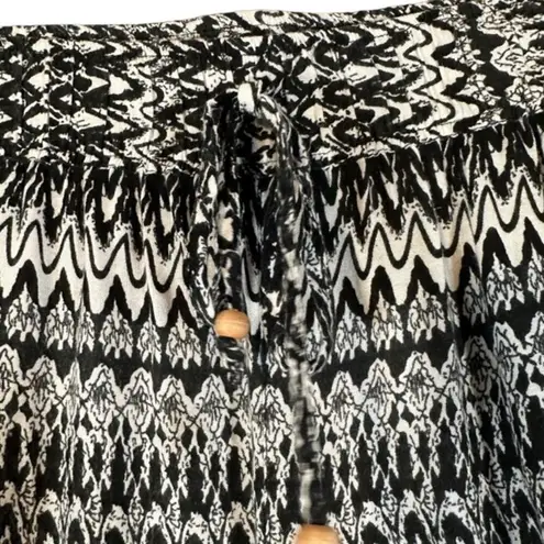 Denimlicious Black & White Print Boho Wide Leg Lounge Pants Women Sz S