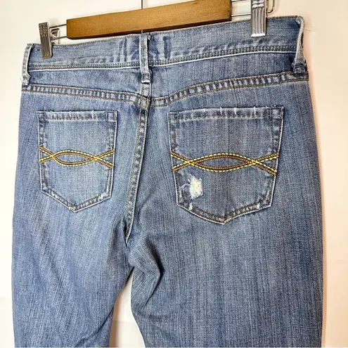 Abercrombie & Fitch VINTAGE  Y2K Mid Rise Bootcut Distressed Denim Jeans Size 4