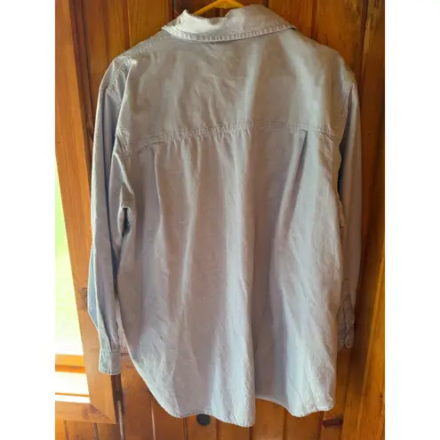 Casey Coleman Women's Embroidered Snowman Christmas Holiday Shirt Denim Size XL Blue