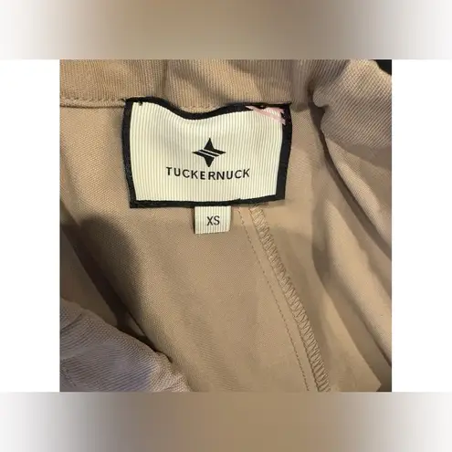 Tuckernuck Khaki Keaton Skirt XS NWT Rayon Blend Midi Neutral Slit Chic