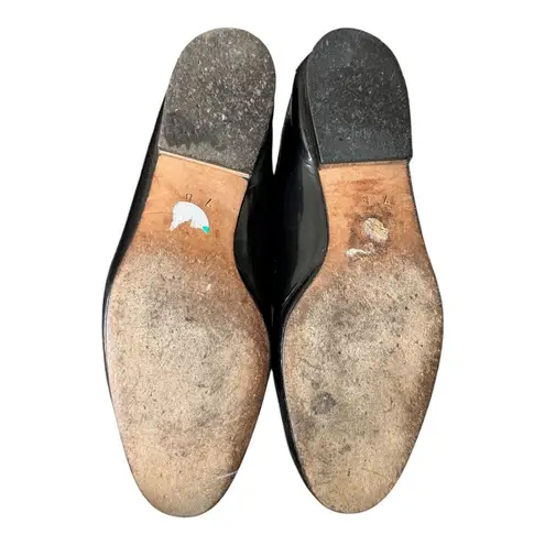 Vintage 80’s PATRIZIA PANCALDI Black & Gold Soft Leather Loafer Two Tone size 7