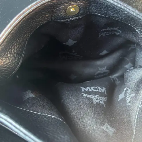 MCM 2- Way Grained Cowhide Leather Bag - Black - Preowned