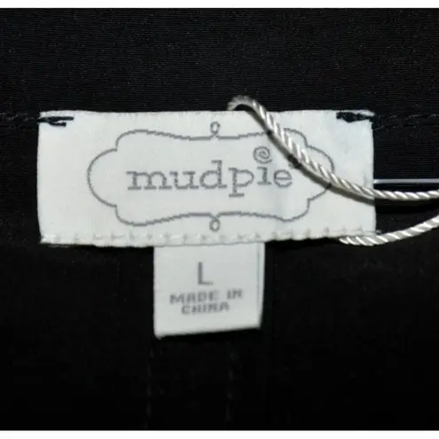 Mud Pie NWT Black Lightweight Double Button Blazer Jacket Size L Career Casual