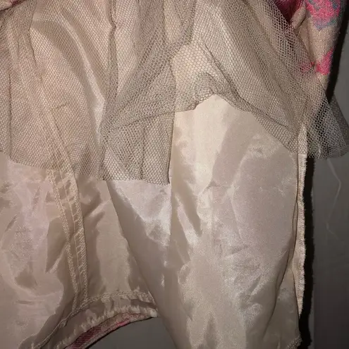 Miss Selfridge Petites Pink Jacquard Floral Dress Vintage 1990s Y2K XS