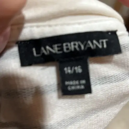 Lane Bryant  striped embroidered sweatshirt