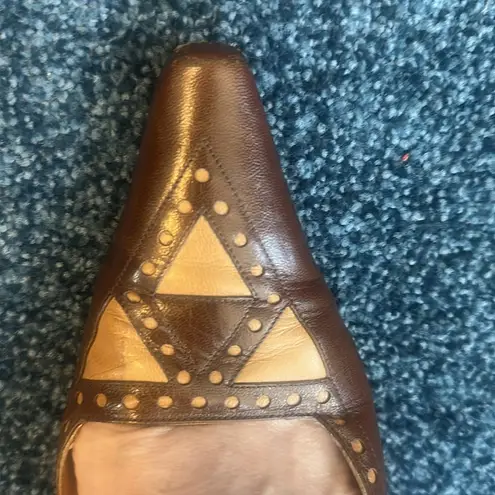 Manolo Blahnik 39.5 Brown tan Leather Women's Shoes heels pumps