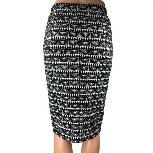 Joe Benbasset Joe B by Black White High Waist Abstract Pencil Mini Skirt Size S