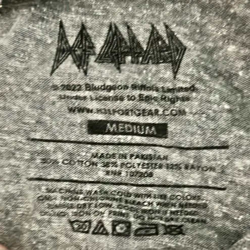 Def Leppard Heather Gray Graphic T-Shirt Size Medium