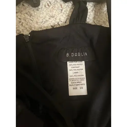 B Darlin Junior Women’s Sleeveless Black Sweetheart Red High Low Prom 3/4 Size undefined