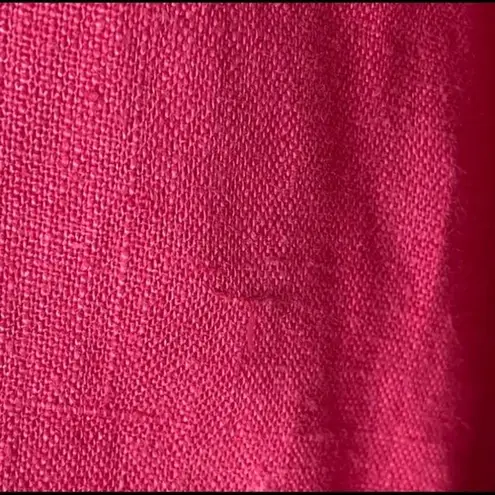 Flax Shirt Womens Small Pink Button Up Linen Boxy 100% Linen Lagenlook Bohemian