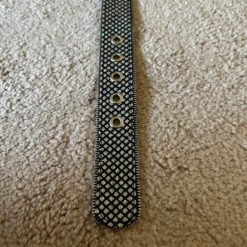 Relic Y2K Stud Zipper edge black metalic belt women large grunge whimsigoth