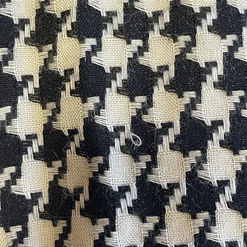 Vintage Daniel Barrett Womens 10 Blazer Black & White Houndstooth Short Jacket