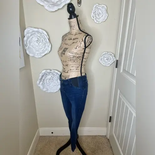 Isabel Maternity Low Rise Under Belly Dark Blue Skinny Maternity Jeans Sz 4