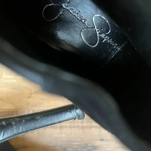 Jessica Simpson  black heeled boots 7.5