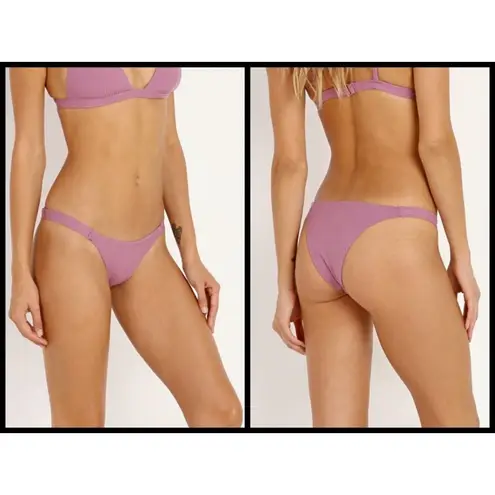 Vitamin A ππ Rose Rib Bikini Set Moss Top + Carmen Bottom 12 D XL NWT