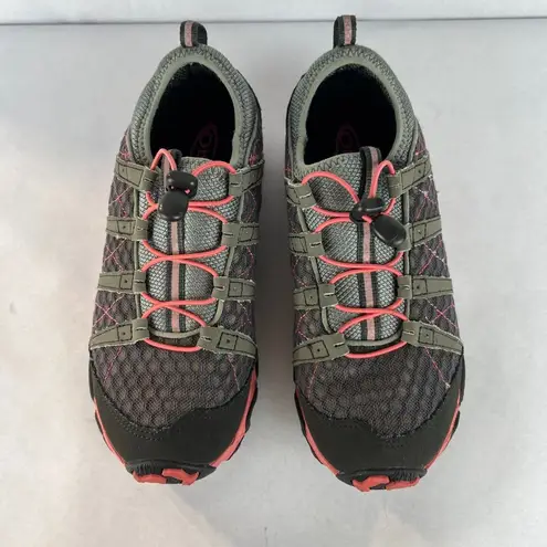 Oboz Sneaker Shoes Womens 8.5 Gray Pink Athletic Low Top Hiking Pull Cord Echo