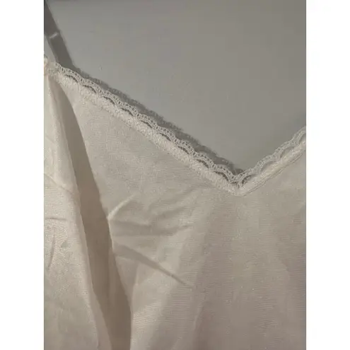 Vanity Fair Style 17 701 White Lace Trimmed Camisole Slip Tank Top 36 42