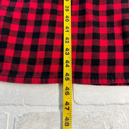 Lanz of Salzburg Nightgown Womens Large Red Buffalo Check Plaid Flannel Long L - Image 3