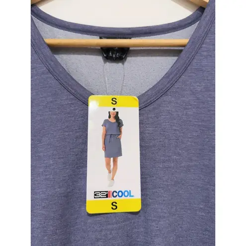 32 Degrees Heat 32 Degrees Cool Heather Ash Blue Soft Lux Elastic Waist Casual Dress Size S