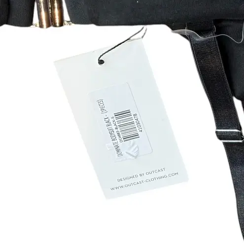 Outcast Size S Dominate Cutout Corset Bodysuit Black Sexy Going Out Baddie NWT