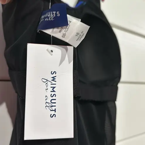 Swimsuits For All Chlorine Resistant Zip Front One Piece Swimsuit NEW Blue Size 16