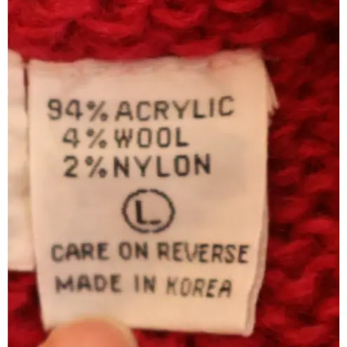 Vtg 80s Penguin Isle Striped‎ Sweater Cozy Fuzzy Maximalist Dopamine Wool Size L Size L thumbnail 5