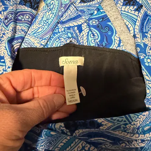 Soma  Blue and Black Paisley Maxi Dress