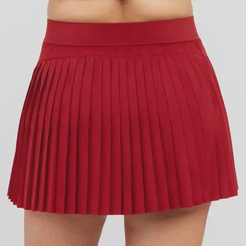 Spanx NWOT • get moving pleated skirt in rich red sz XS