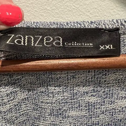 Zanzea blue and grey heathered long sleeved light weight sweater size XXL