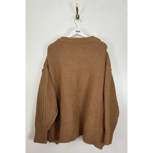 Free People  Alli V-neck Sweater in Camel Size Medium