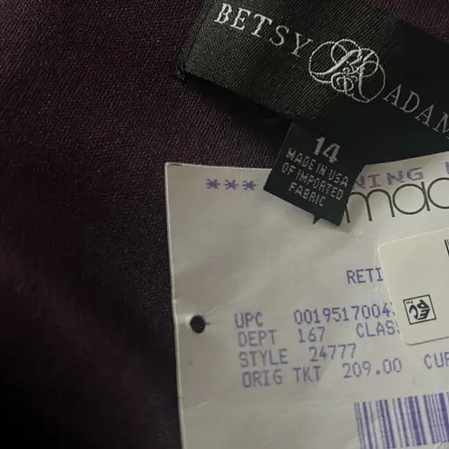 Betsy and Adam Midi Cowl Neck Drape Back Scuba Crepe Dress Size 14 NEW w/Tag