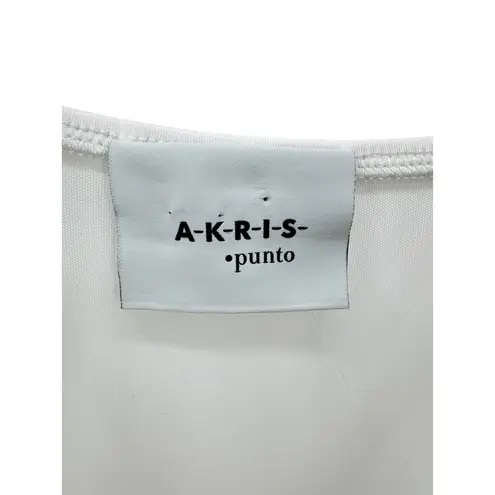 Akris Punto White Sleeveless Slip Dress Viscose Shift Mini Dress Casual