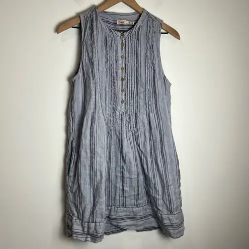 Faherty Linen Striped Sleeveless Dress