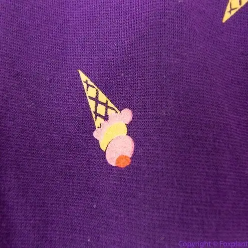 Unique Vintage Gwynnie Bee Purple Ice Cream Cone Fit And Flare Dress, 0XL