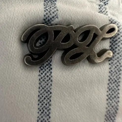 Vintage Point Zero Nicole Benisti Capris White With Blue Stripes Size 11/12