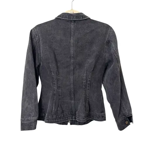 Guess by Marciano GUESS BY GEORGES MARCIANO Vintage Fitted Denim Jacket Faded Black Small