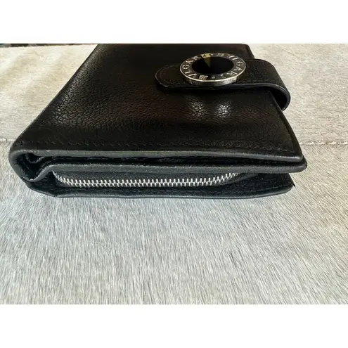 Authentic BVLGARI Black Leather Bifold Wallet