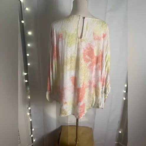 CARAMELA Relaxed Pink and Yellow Blouse