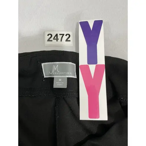 JM Collection Womans J.M. Collection Medium Black Pullon Elastic Waist Pants